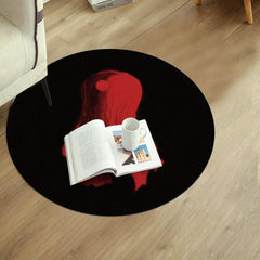 Halloween Witch Ghost Print Round Floor Mat