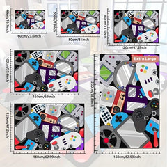 Large 3D Gaming Area Rug Washable Gamepad Carpet Bedroom Living Room Carpet
