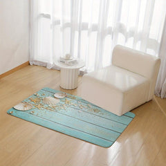 Beach Wood Plank Mat Soft Floor Mat for Bedroom Living Room Kitchen and Entrance