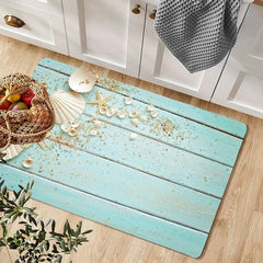 Beach Wood Plank Mat Soft Floor Mat for Bedroom Living Room Kitchen and Entrance