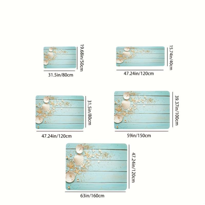 Beach Wood Plank Mat Soft Floor Mat for Bedroom Living Room Kitchen and Entrance