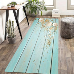 Beach Wood Plank Mat Soft Floor Mat for Bedroom Living Room Kitchen and Entrance