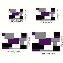 Soft and Absorbent Block Bathroom Mat for Living Room Decor