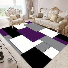 Soft and Absorbent Block Bathroom Mat for Living Room Decor