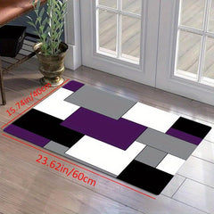 Soft and Absorbent Block Bathroom Mat for Living Room Decor