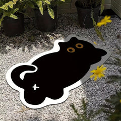 Cat Shag 31 X47 Area Rug Non slip Soft Cat Shaped Throw Mat For Living Room