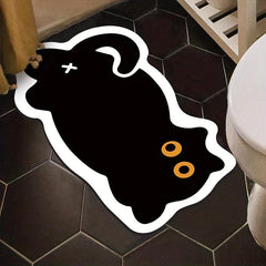 Cat Shag 31 X47 Area Rug Non slip Soft Cat Shaped Throw Mat For Living Room