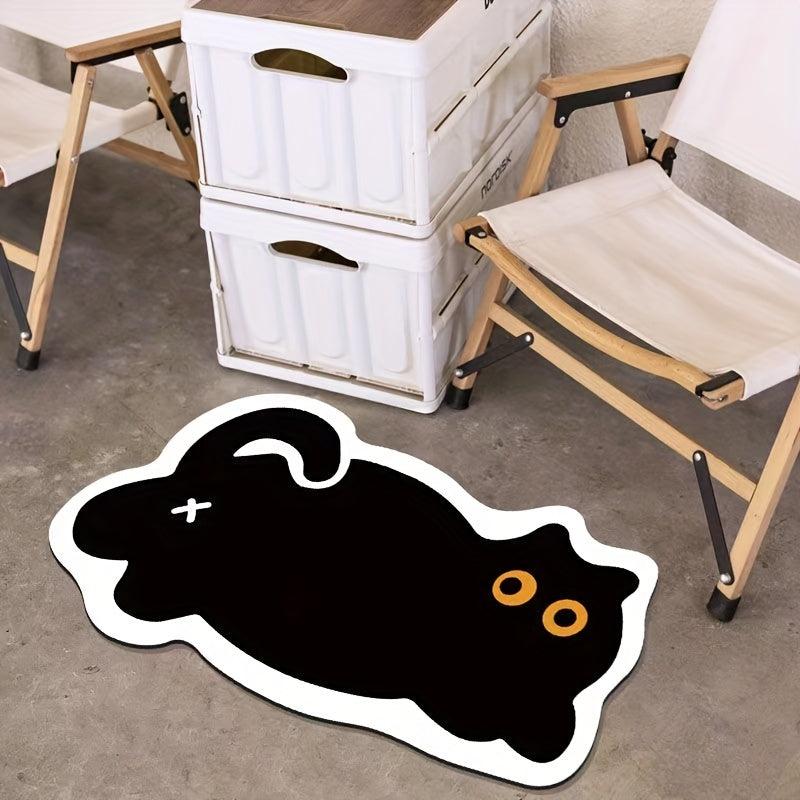 Cat Shag 31 X47 Area Rug Non slip Soft Cat Shaped Throw Mat For Living Room