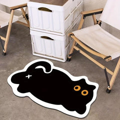 Cat Shag 31 X47 Area Rug Non slip Soft Cat Shaped Throw Mat For Living Room