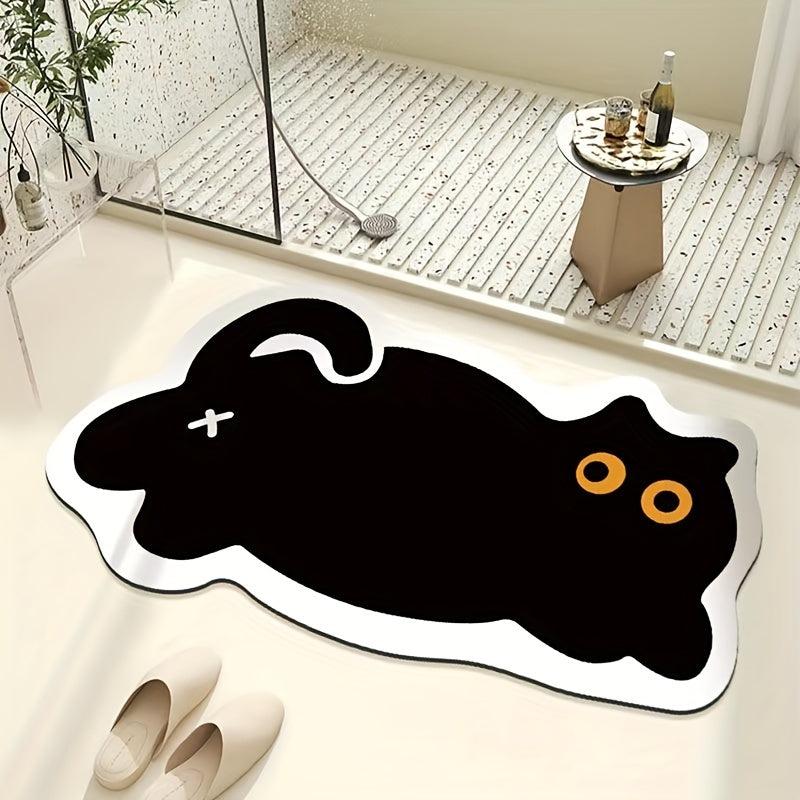 Cat Shag 31 X47 Area Rug Non slip Soft Cat Shaped Throw Mat For Living Room