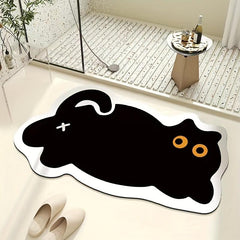 Cat Shag 31 X47 Area Rug Non slip Soft Cat Shaped Throw Mat For Living Room