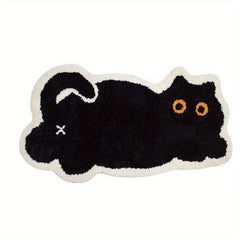 Cat Shag 31 X47 Area Rug Non slip Soft Cat Shaped Throw Mat For Living Room