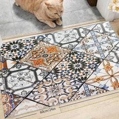Soft Abstract Area Rugs Morandi Geometric Pattern Rug Light Style Floor Mat