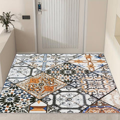 Soft Abstract Area Rugs Morandi Geometric Pattern Rug Light Style Floor Mat