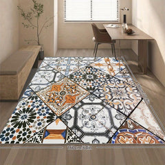 Soft Abstract Area Rugs Morandi Geometric Pattern Rug Light Style Floor Mat