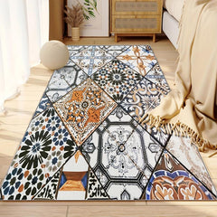 Soft Abstract Area Rugs Morandi Geometric Pattern Rug Light Style Floor Mat