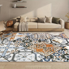 Soft Abstract Area Rugs Morandi Geometric Pattern Rug Light Style Floor Mat