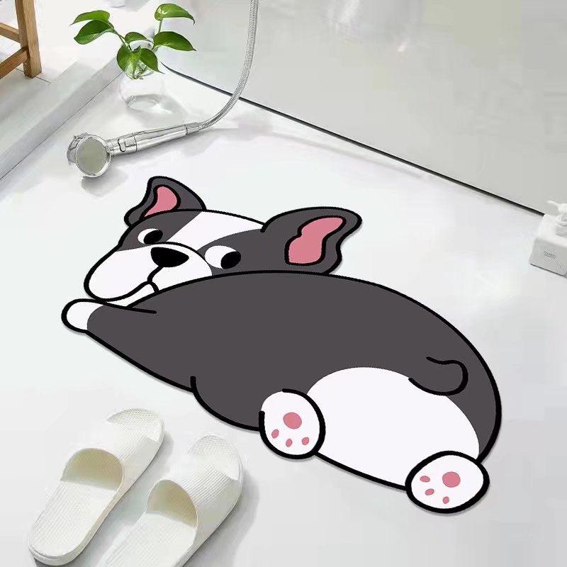 Animal Shaped Floor Mat Soft Non Slip Bath Rug Quick Drying Bath Mat Absorbent