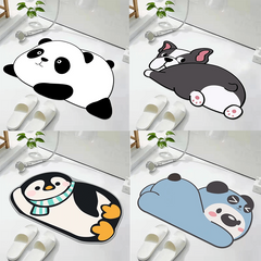 Animal Shaped Floor Mat Soft Non Slip Bath Rug Quick Drying Bath Mat Absorbent