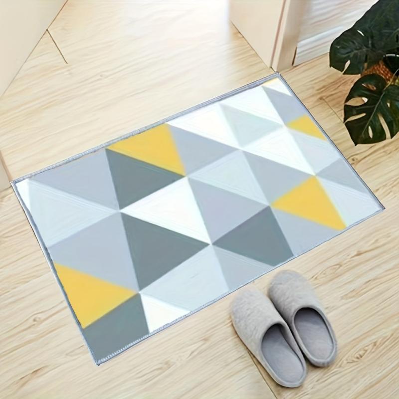 Beige Golden Lines Area Rug Modern Abstract Design