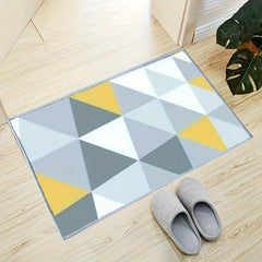 Beige Golden Lines Area Rug Modern Abstract Design