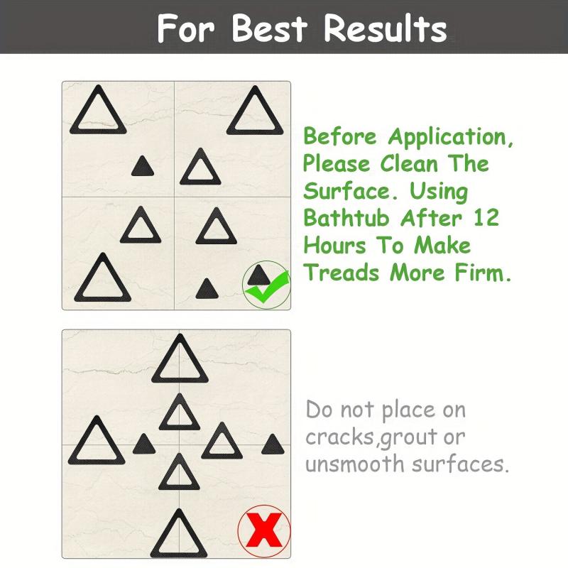 10pcs Non-slip Triangle Shower Tread Sticker