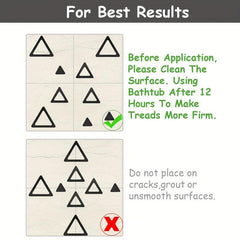 10pcs Non-slip Triangle Shower Tread Sticker