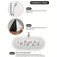10pcs Non-slip Triangle Shower Tread Sticker
