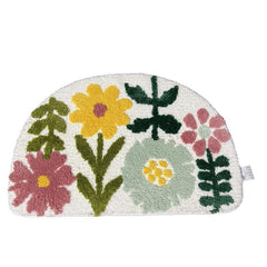 Colorful Flowers Bath Floor Mat Non Slip Bathroom Toilet Rug Indoor Carpet