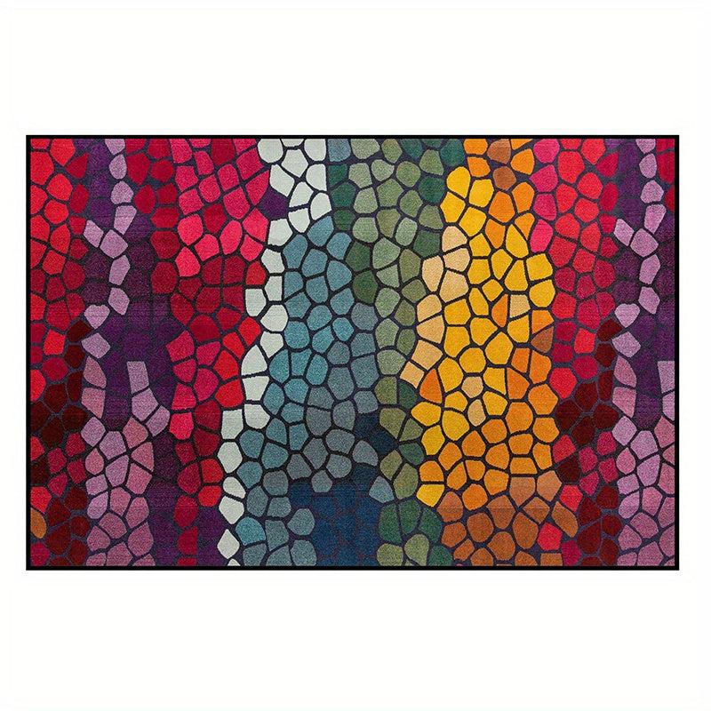 Colorful Pattern Non-slip Washable Carpet Soft Floor Mat