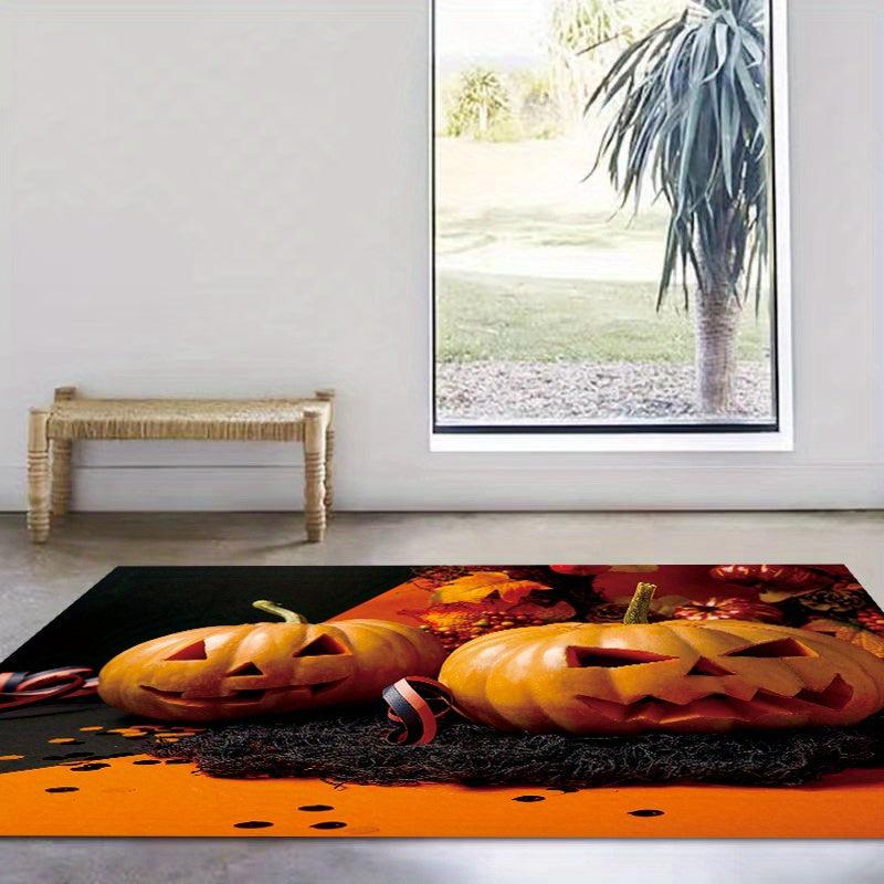 Halloween Area Rug Modern Velvet Rug Non-slip Soft Mat