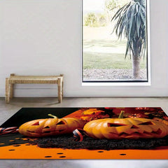 Halloween Area Rug Modern Velvet Rug Non-slip Soft Mat