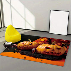 Halloween Area Rug Modern Velvet Rug Non-slip Soft Mat