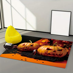 Halloween Area Rug Modern Velvet Rug Non-slip Soft Mat