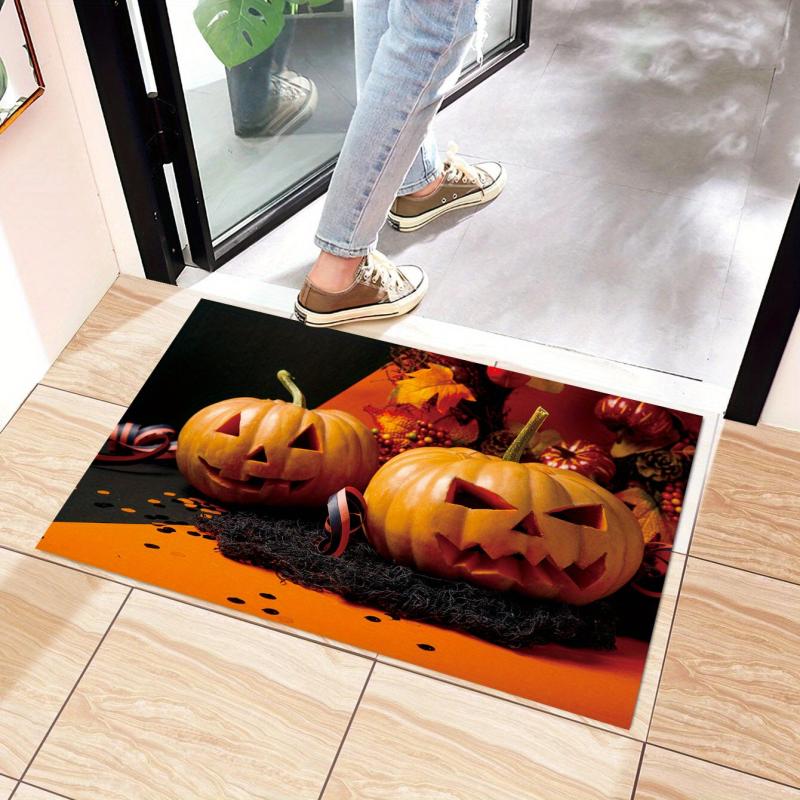 Halloween Area Rug Modern Velvet Rug Non-slip Soft Mat