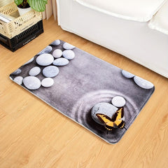 3D Pebbles Shellsprint Indoor Floor Mat Non Slip Area Rug