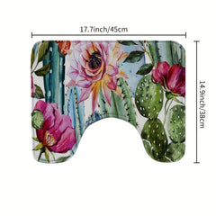 Soft & Absorbent Non Slip U Shaped Rug Set for Bathroom