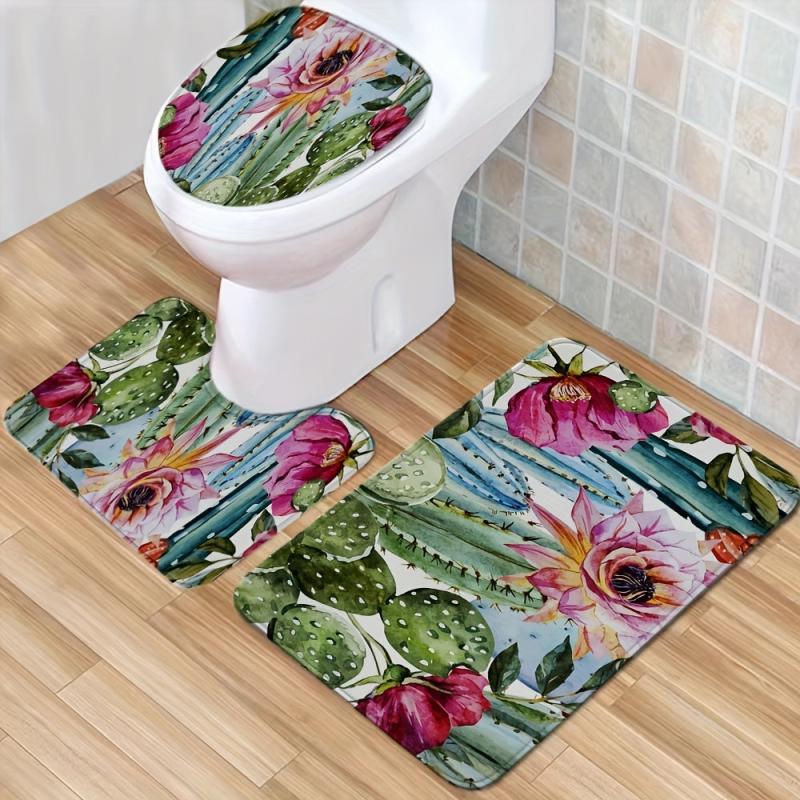 Soft & Absorbent Non Slip U Shaped Rug Set for Bathroom