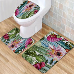 Soft & Absorbent Non Slip U Shaped Rug Set for Bathroom