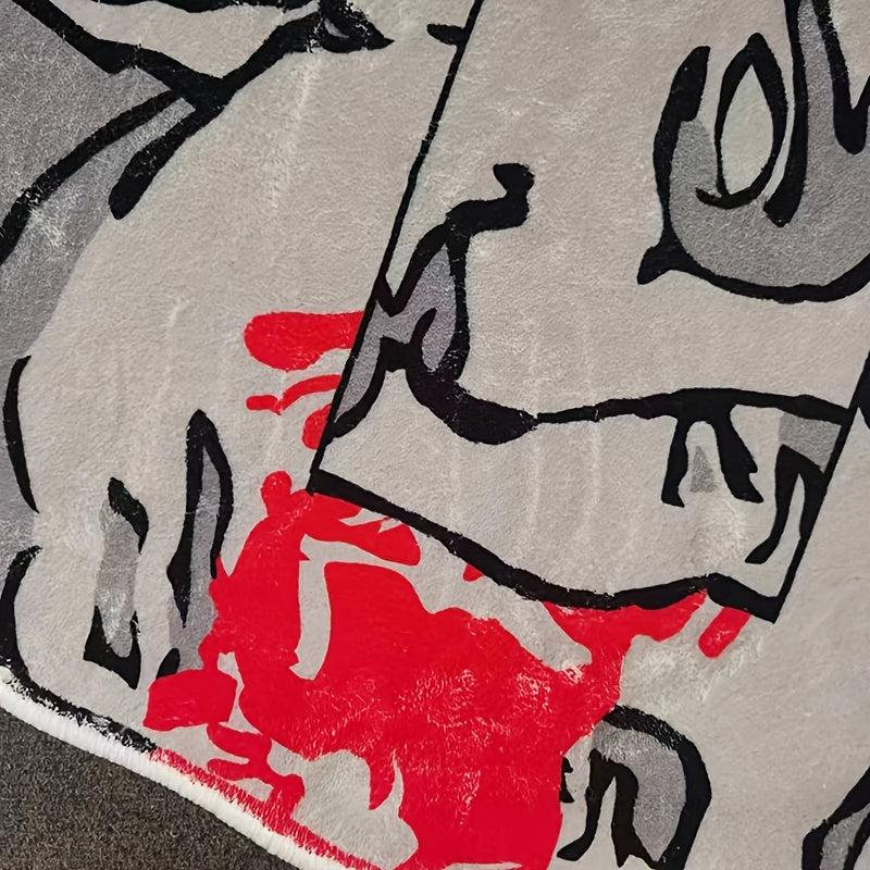 Soft Fluffy Cashmere Area Rug Halloween Horror Dead David Mask
