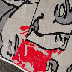 Soft Fluffy Cashmere Area Rug Halloween Horror Dead David Mask