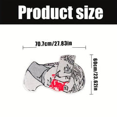 Soft Fluffy Cashmere Area Rug Halloween Horror Dead David Mask