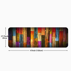 Vintage Wood Print Anti Fatigue Kitchen Mat Absorbent Bath Mat Laundry Floor Mat