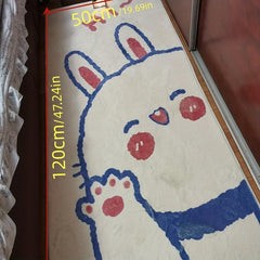 Creative Rabbit Print Area Rug Non Slip Washable Carpet for Bedroom Home Decor