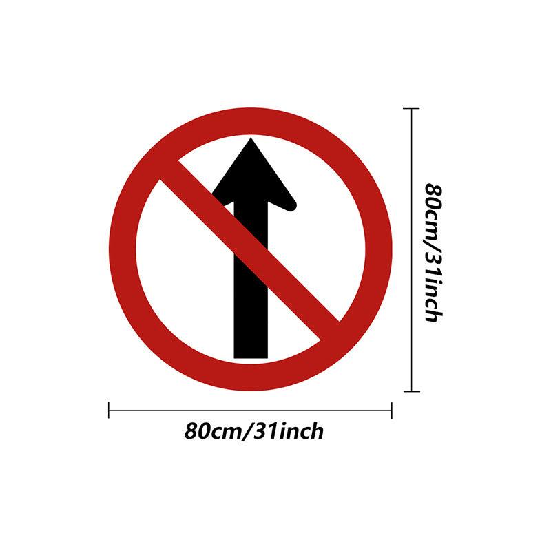 Round Traffic Instructions Area Rug Modern Decor