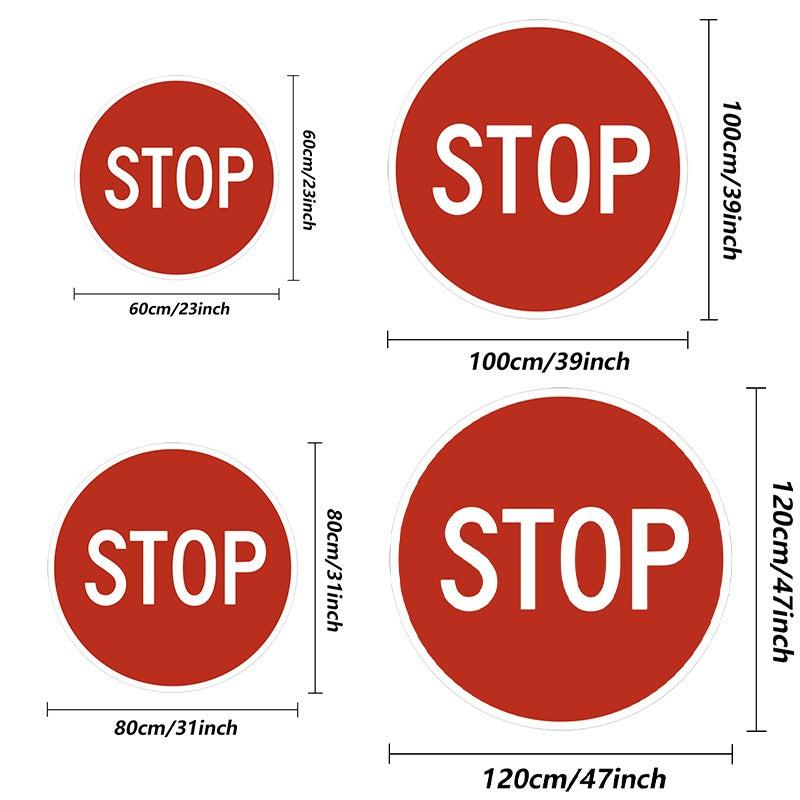 Round Traffic Instructions Area Rug Modern Decor