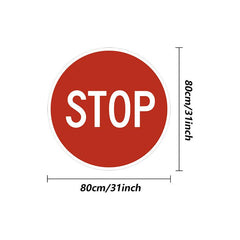 Round Traffic Instructions Area Rug Modern Decor