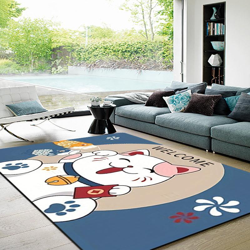 1pc Fortune Cat Entry Door Mats for Living Room Bedroom Game Room