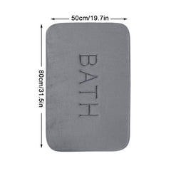 Letter Graphic Bath Rug Soft Non Slip Absorbent Bath Mat Machine Washable