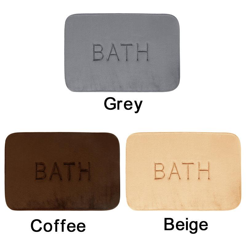 Letter Graphic Bath Rug Soft Non Slip Absorbent Bath Mat Machine Washable